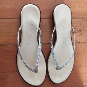 Size 8, Women’s embellished sandals.